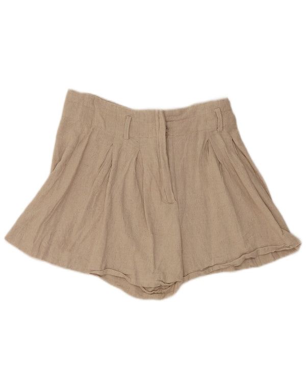 Zara Pantalon chaud taille haute pour femme Petit W26 Lin beige