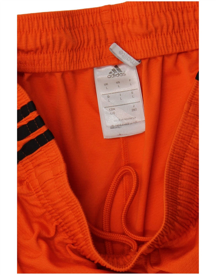 ADIDAS Short de sport Climalite pour hommes, grand, orange, polyester