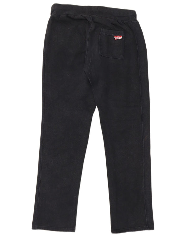 Superdry Pantalon De Survêtement Graphique Femme UK 14 Coton Noir Moyen