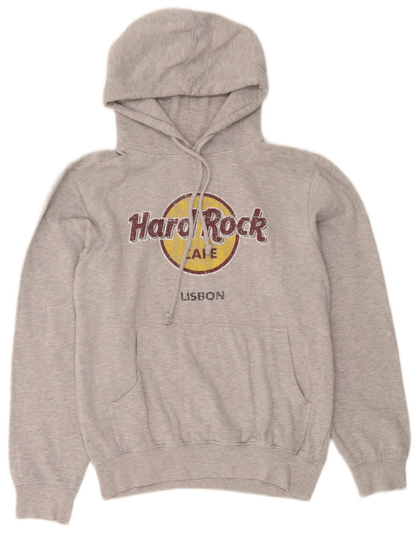 Hard Rock Cafe Pull à capuche graphique Lisbon pour femme UK 14 Gris moyen Coton