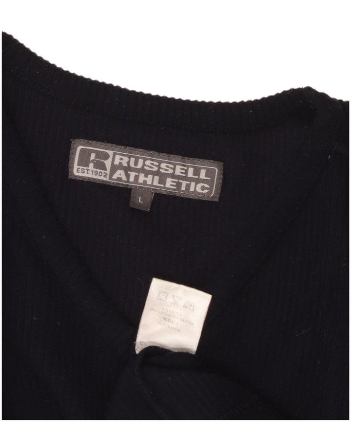 RUSSELL ATHLETIC Haut à manches longues pour femme UK 16 Large Bleu Marine Polyester