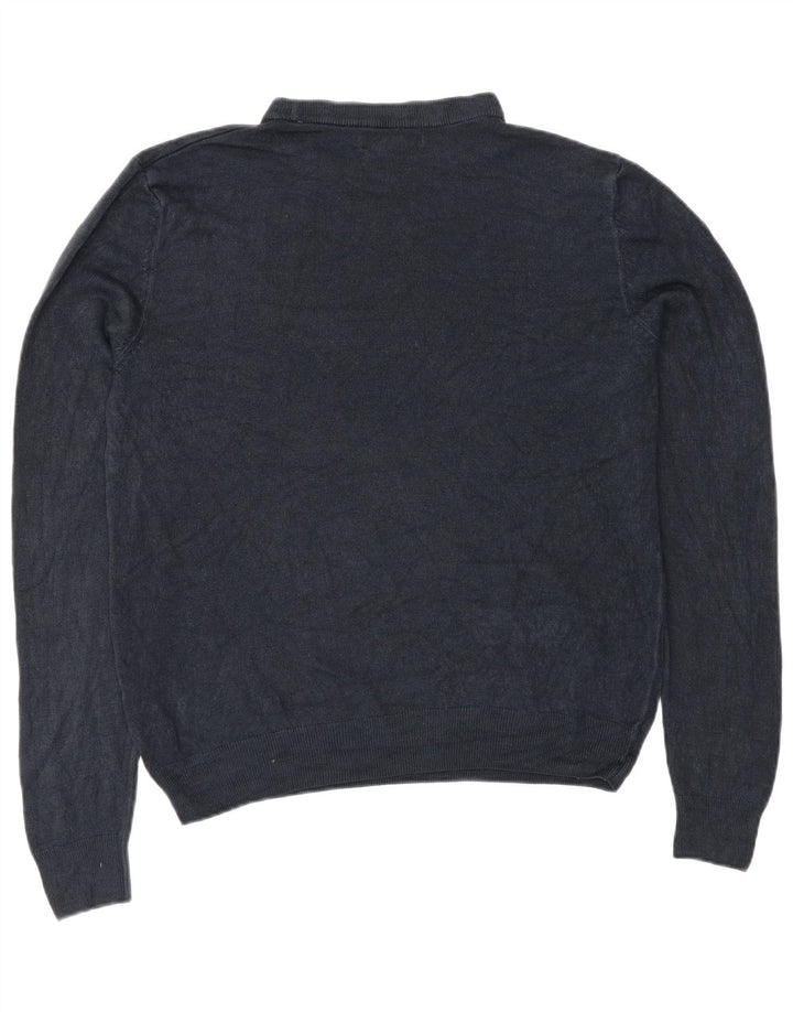 Marks & Spencer Pull col rond pour homme en acrylique bleu marine Taille L
