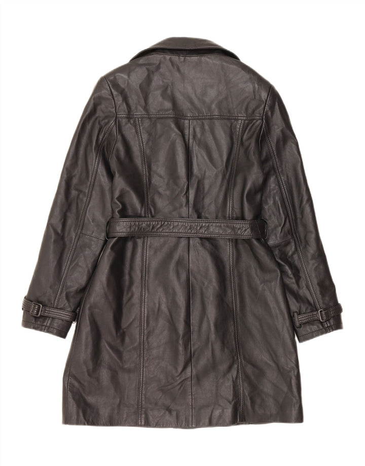Conbipel Manteau en Cuir Femme IT 46 Grand Cuir Noir
