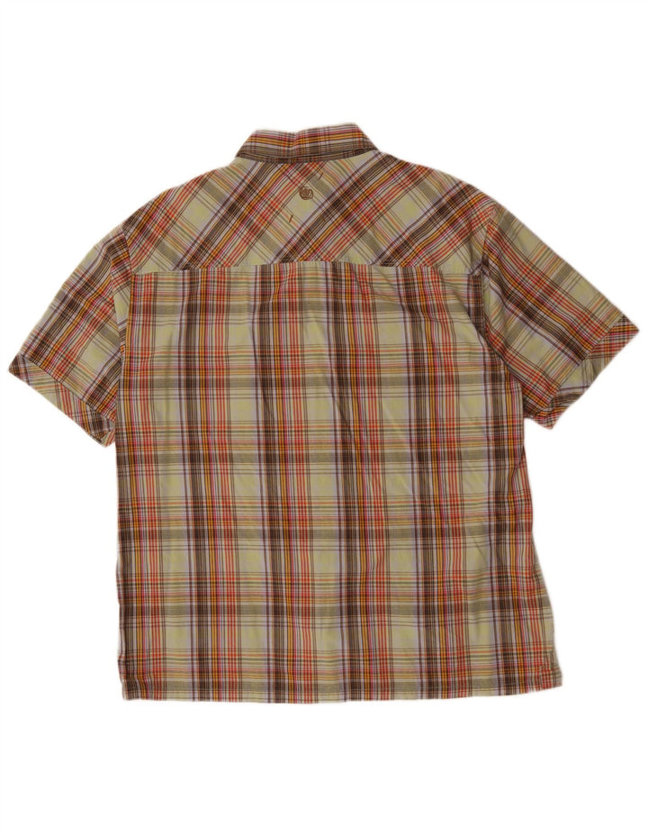 Fat Face Chemise à manches courtes pour homme en coton à carreaux multicolores
