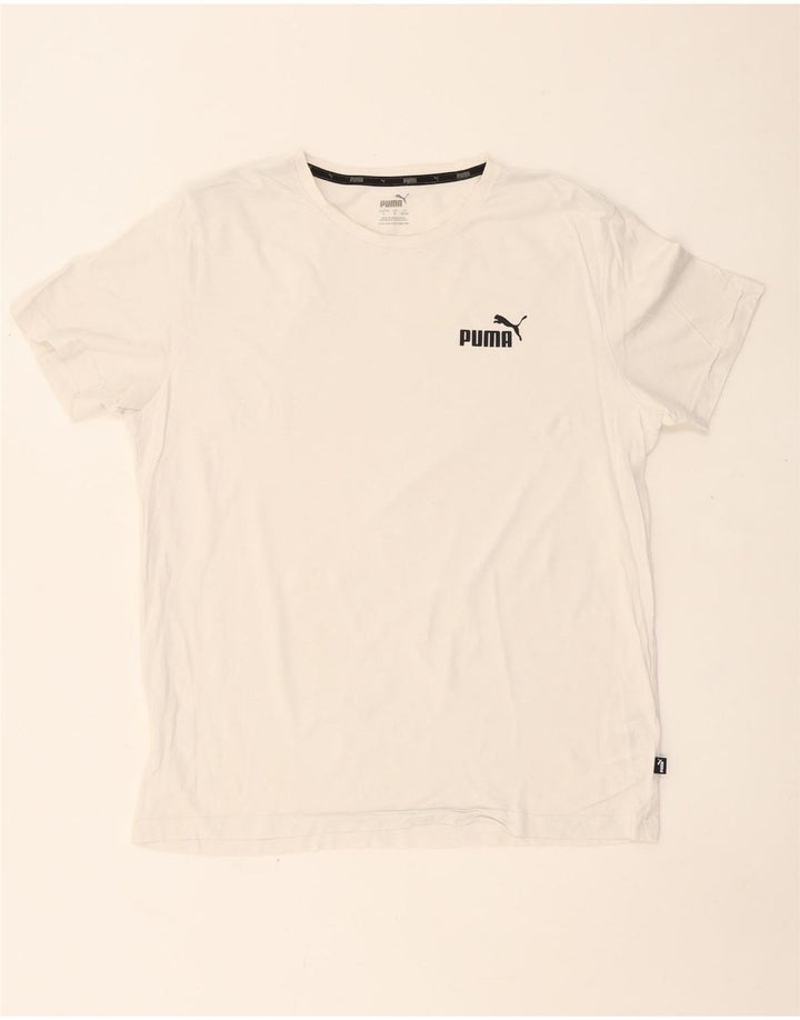 PUMA T-Shirt Homme Grand Blanc Coton
