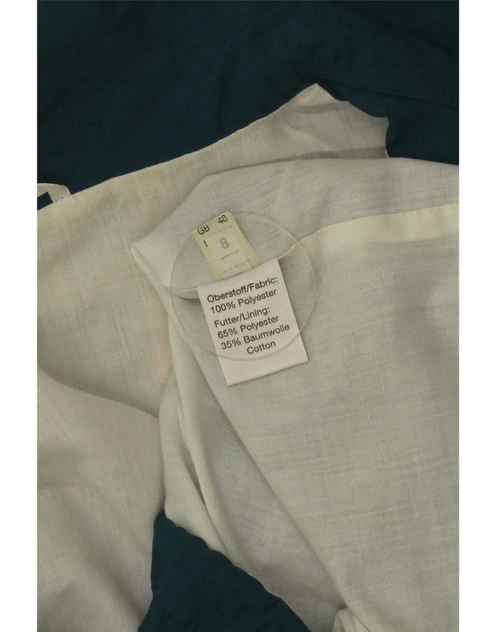 vintage Mens Survêtement Top Veste IT 48 2XL Vert Géométrique Polyester