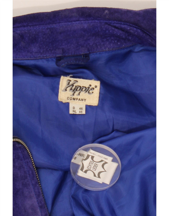 YUPPIE Veste en Daim Femme EU 46 XL Cuir Violet
