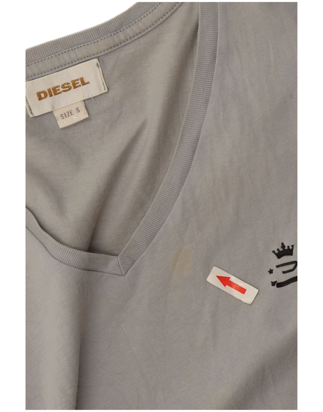 Diesel T-Shirt Homme Petit Gris Coton