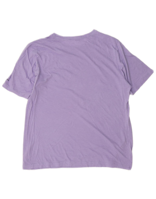 Columbia T-Shirt Graphique Femme UK 14 Violet Moyen Coton