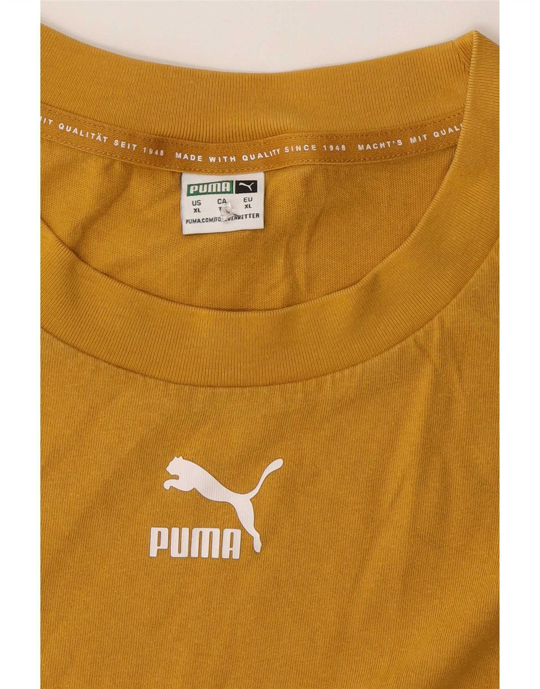 Puma T-Shirt Oversize Graphic Top XL Homme Jaune Coton
