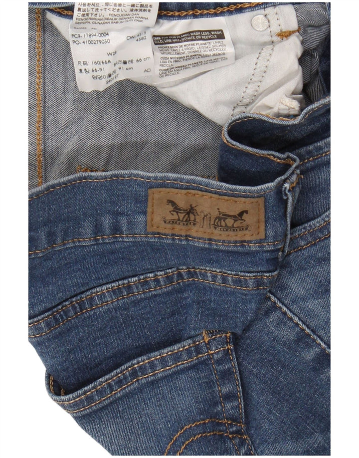 LEVI'S Short en Jean Femme W26 Petit Bleu Coton