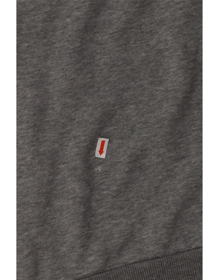 PUMA Pull à capuche graphique pour hommes, grand, gris, coton