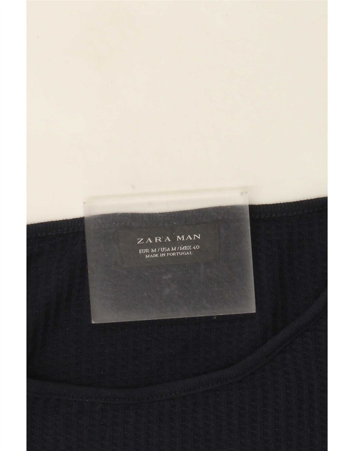 Zara Pull Col Bateau Homme Bleu Marine Moyen