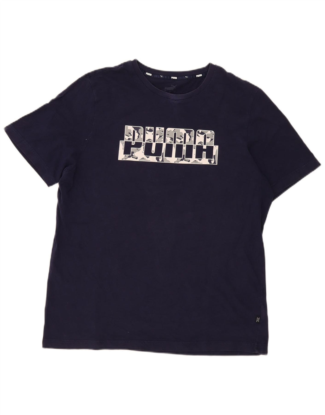 Puma T-shirt graphique pour hommes, grand, bleu marine, coton