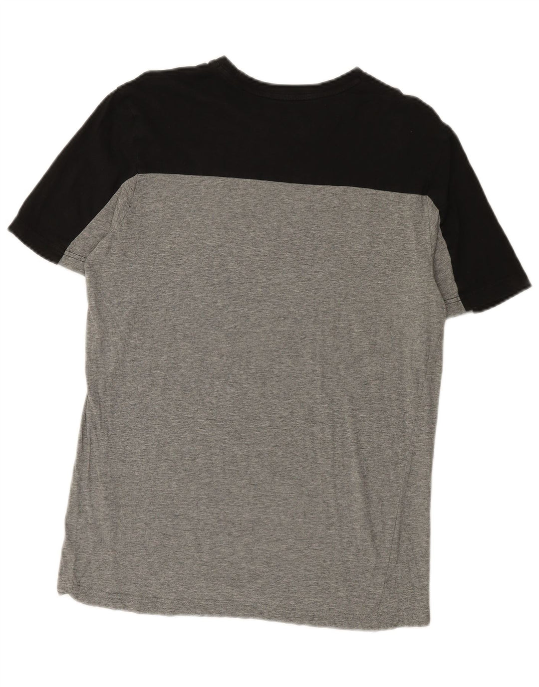 PUMA Mens Graphic T-Shirt Top Large Grey Colourblock