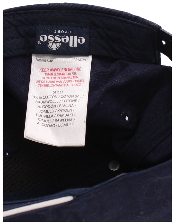 Ellesse Casquette de baseball graphique pour homme Taille unique Bleu marine Coton