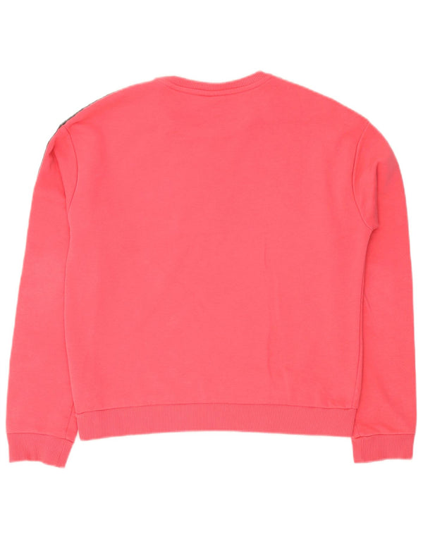 Fila Sweat-shirt graphique pour femme UK 14 en coton color block rose moyen