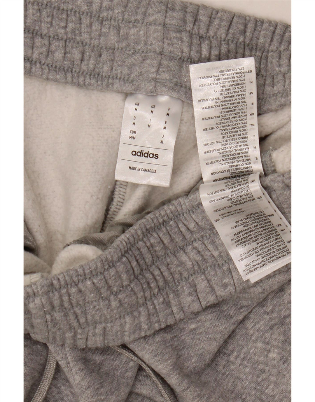 ADIDAS Pantalon de survêtement pour femme Joggers UK 14 Gris moyen Coton