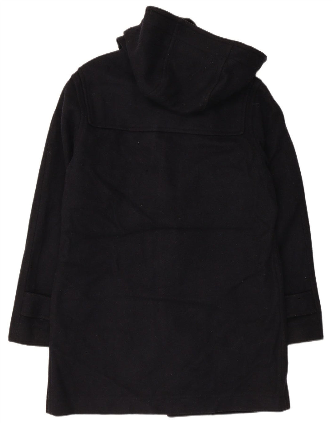 VINTAGE Femme Duffle Coat à capuche UK 18 XL Laine Bleu Marine