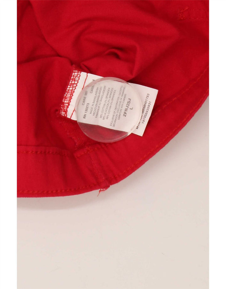 Lee Veste en jean pour femme UK 16 Large Rouge Coton