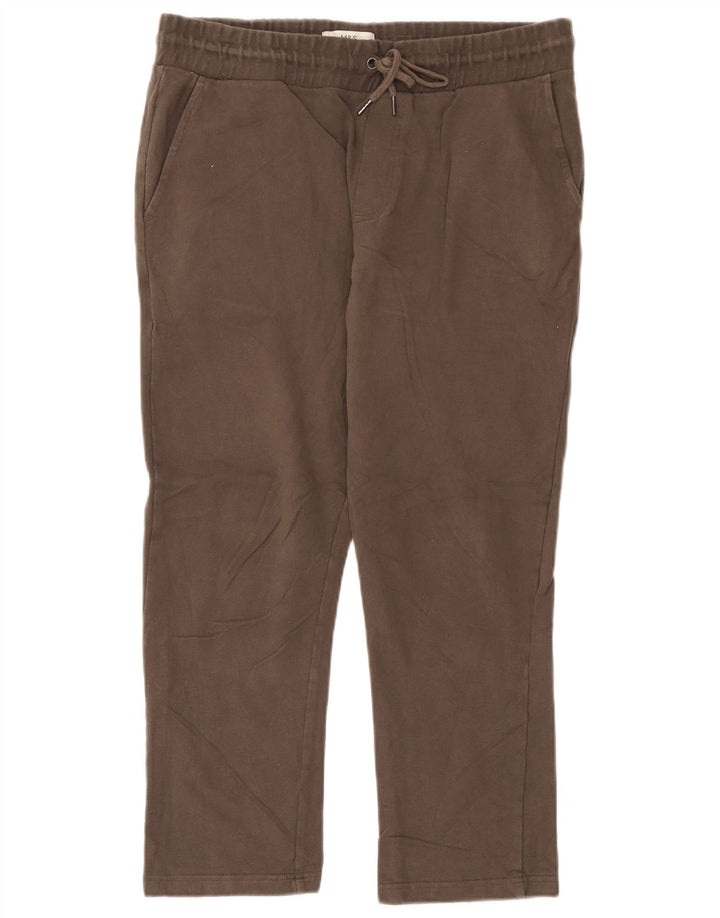 Marks & Spencer Pantalon de survêtement pour homme Large en coton marron