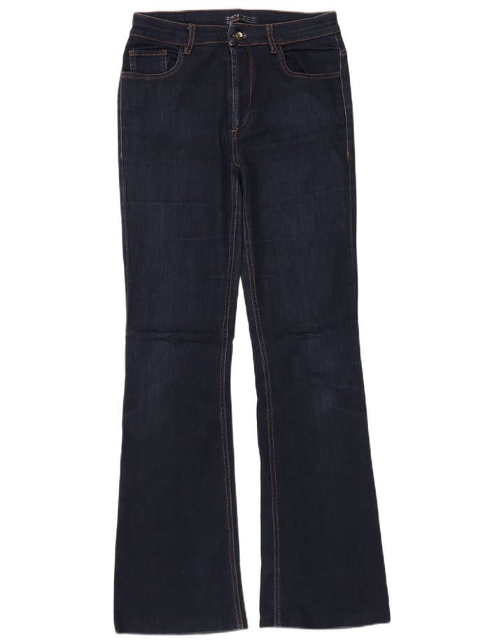 Zara Jean évasé pour femme EU 40 Medium W30 L32 Bleu marine