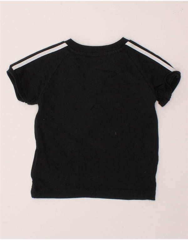 ADIDAS T-Shirt Bébé Garçon 6-9 Mois Noir Coton