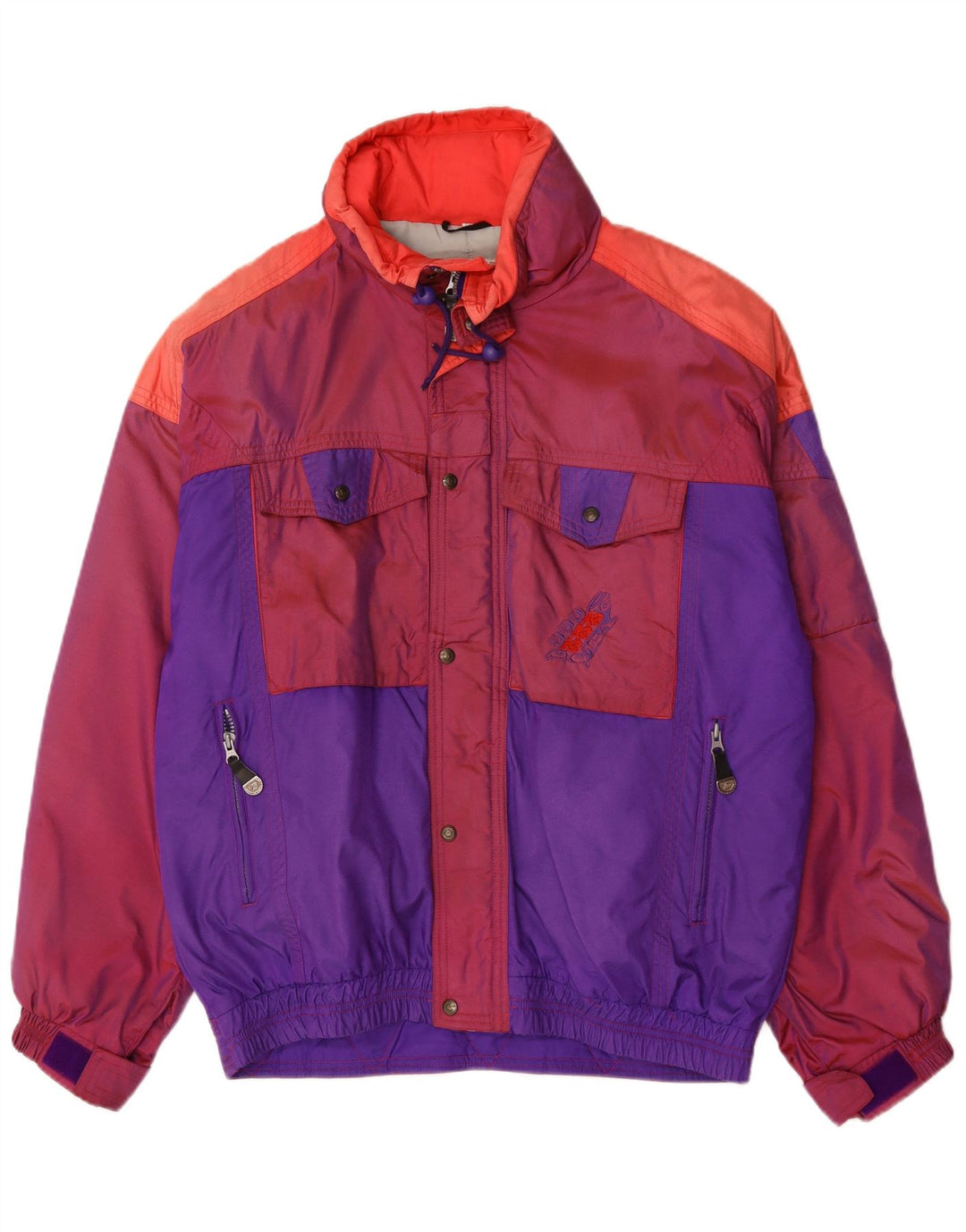 Veste de ski homme vintage IT 54 XL Multicolore Colourblock Polyamide