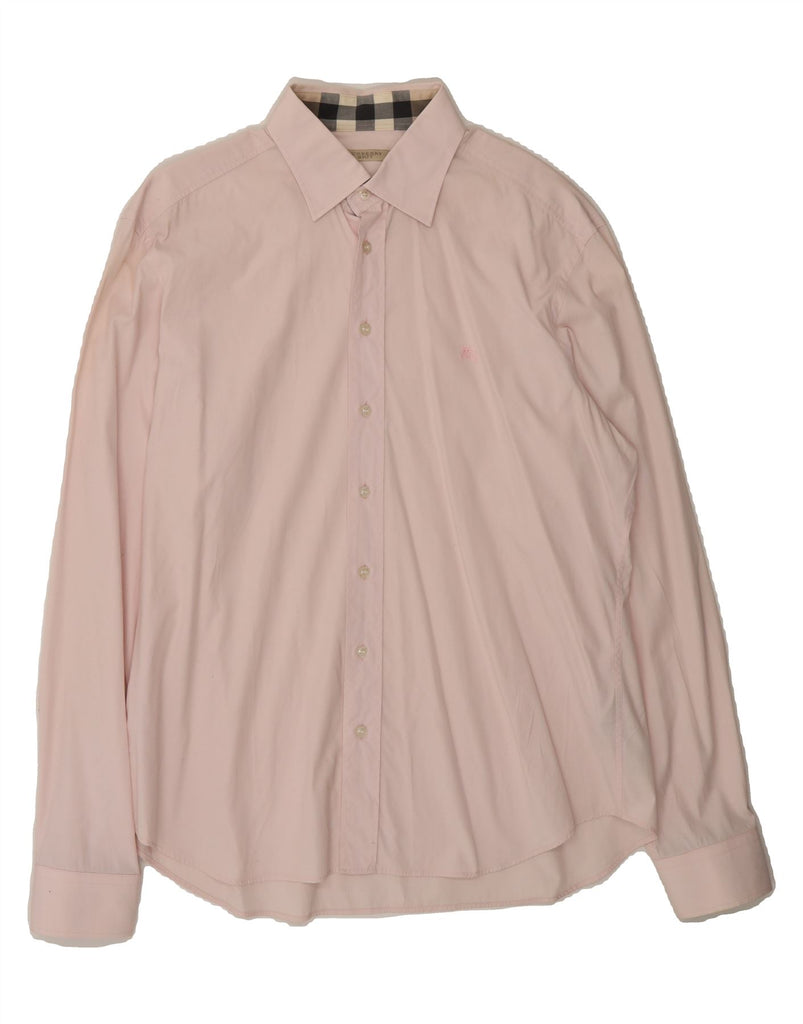 BURBERRY Mens BRIT Shirt XL Pink Cotton Vintage Burberry and Second-Hand Burberry from Messina Hembry 