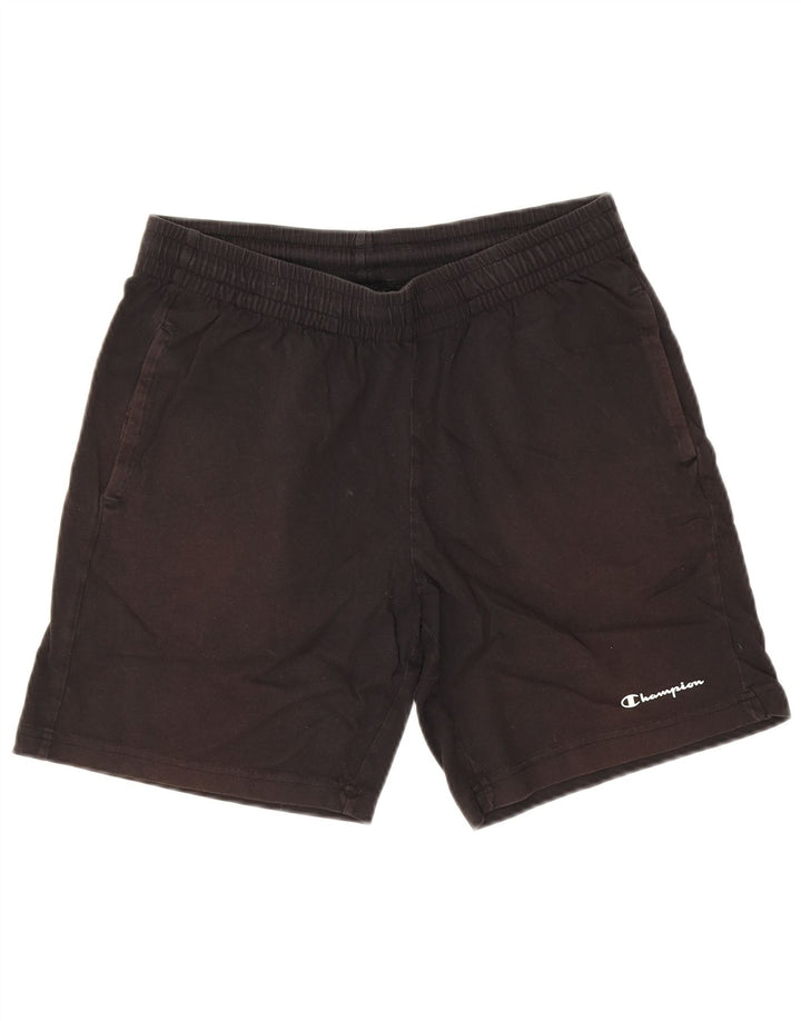 Champion Short de Sport Homme Coton Noir Moyen