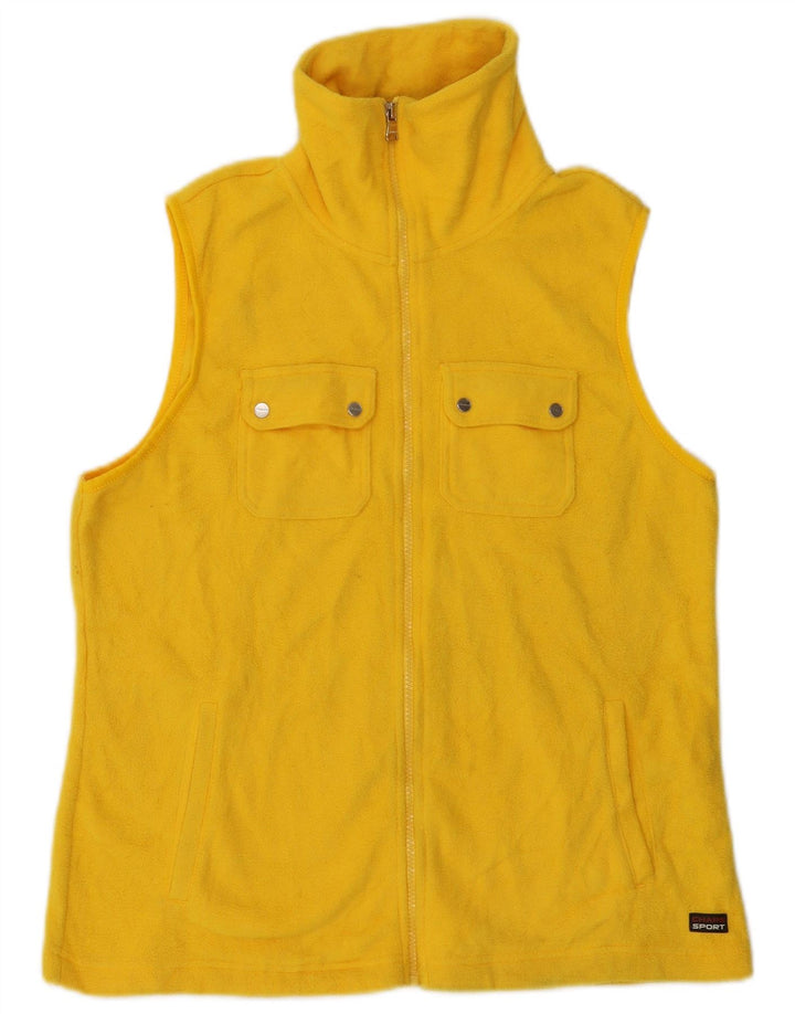 Chaps Gilet Polaire Femme UK 16 Large Jaune Polyester