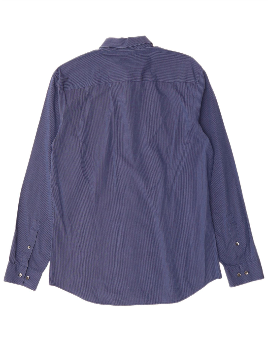 CALVIN KLEIN Chemise homme Taille 15 15 1/2 Coton à fines rayures bleu marine moyen