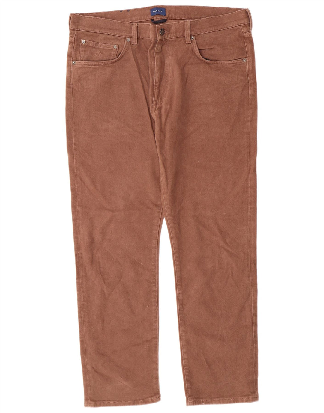 GANT Pantalon décontracté droit pour homme W38 L30 Marron Coton