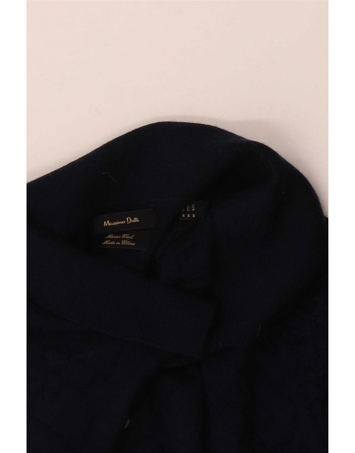 Massimo Dutti Pull Col Polo Homme Bleu Marine Moyen Laine