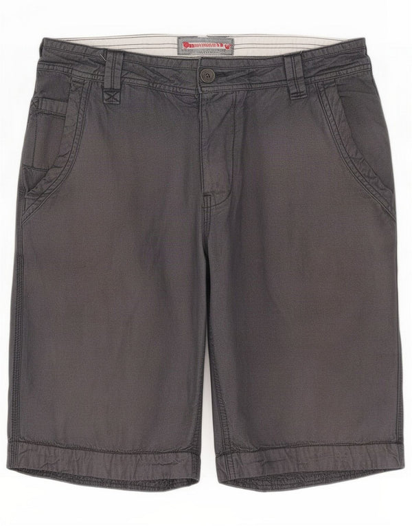 Fat Face Short en jean pour homme Large W34 Bleu Coton