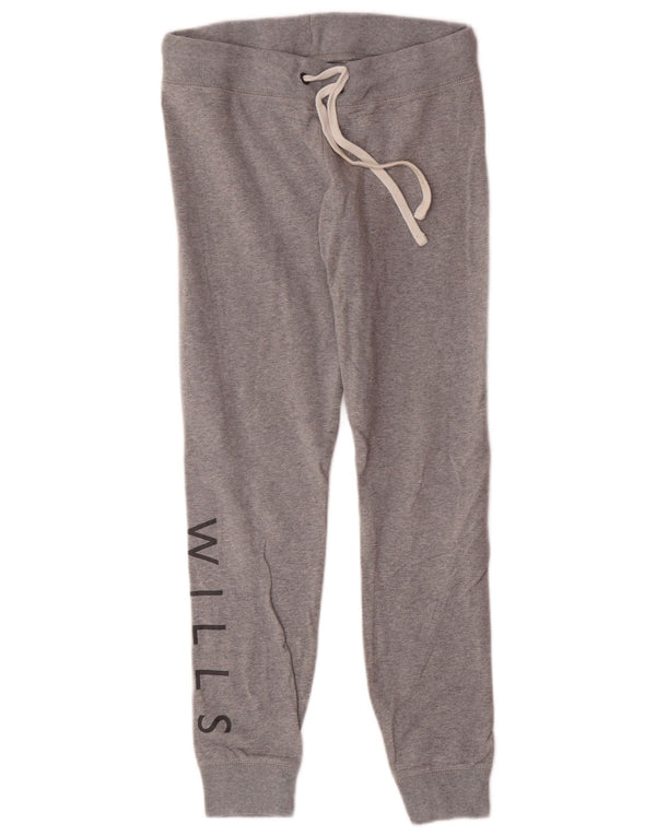 JACK WILLS Pantalon de survêtement graphique pour femme Joggers UK 12 Gris moyen