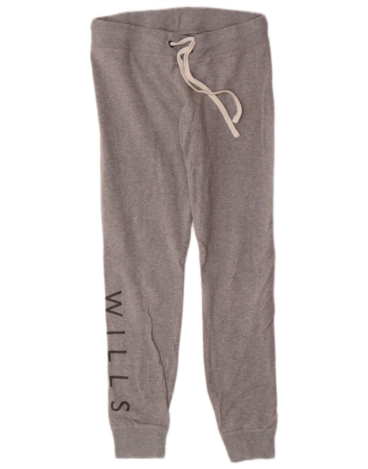 JACK WILLS Pantalon de survêtement graphique pour femme Joggers UK 12 Gris moyen