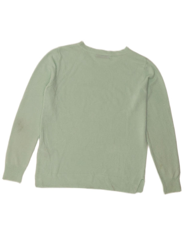 Marks & Spencer Pull col bateau pour femme UK 12 Acrylique vert moyen