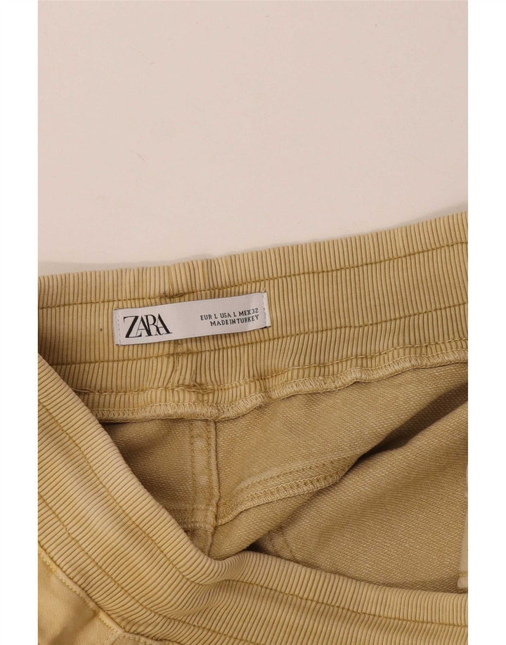 Zara Pantalon court slim pour homme Large W32 L25 Jaune