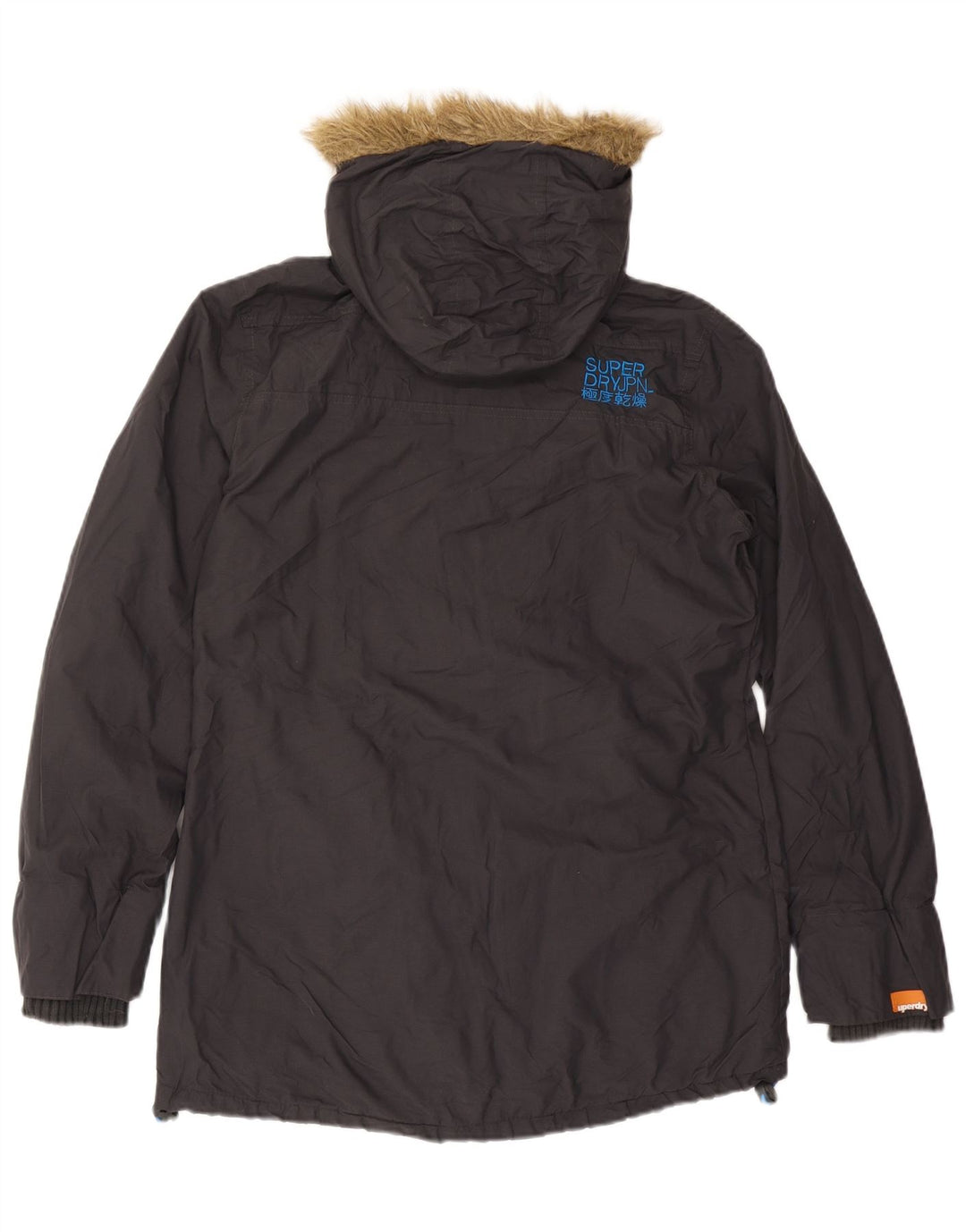Superdry Parka à capuche pour homme UK 40 Large Noir Nylon