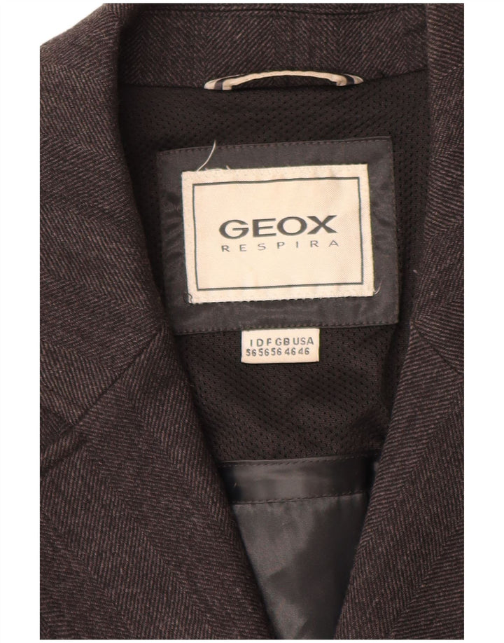 GEOX Manteau Homme UK 46 3XL Gris Laine à Chevrons