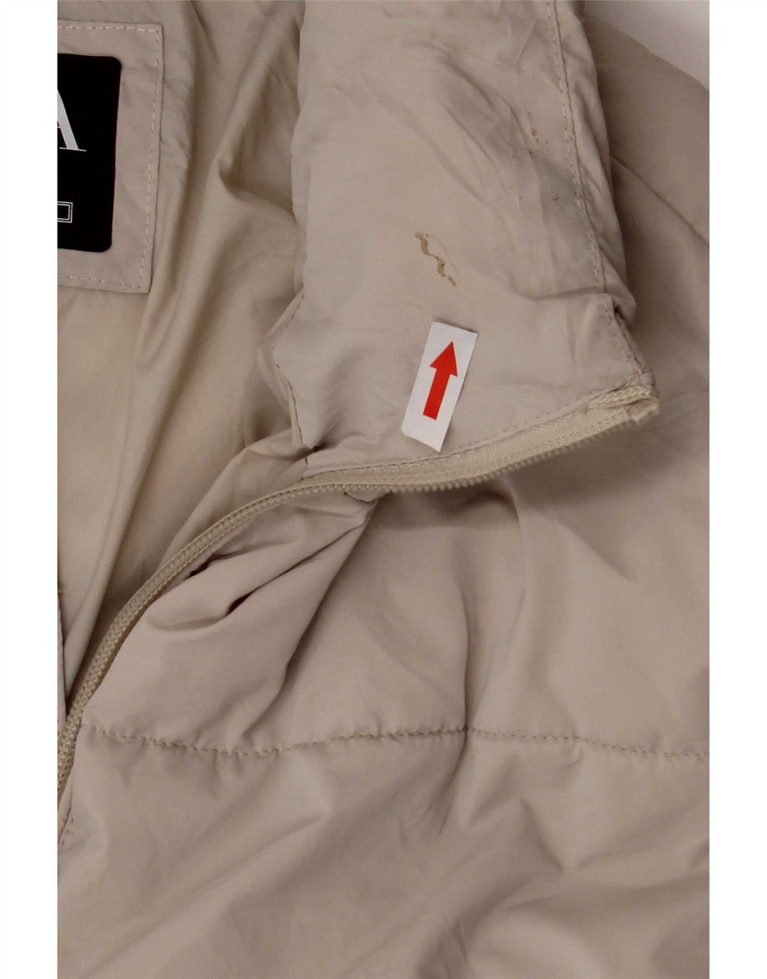 Zara Veste matelassée pour homme UK 36 Petit nylon gris