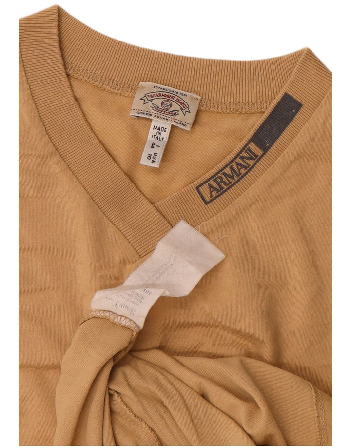 Armani Jeans T-Shirt Femme Top IT 44 Coton Beige Moyen