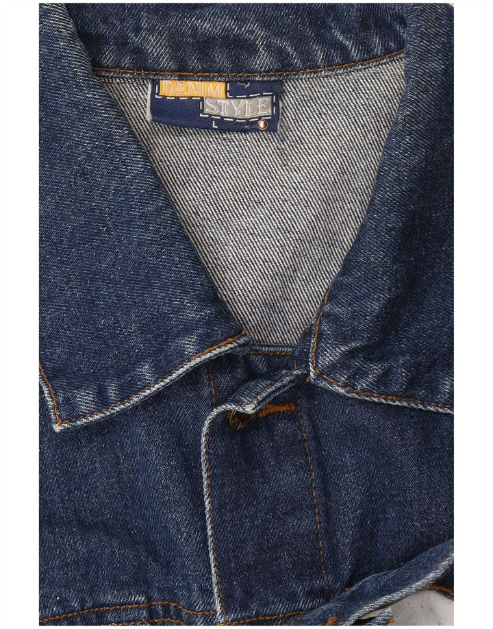 DENIM STYLE Veste en Jean Homme UK 40 Grand Bleu Coton
