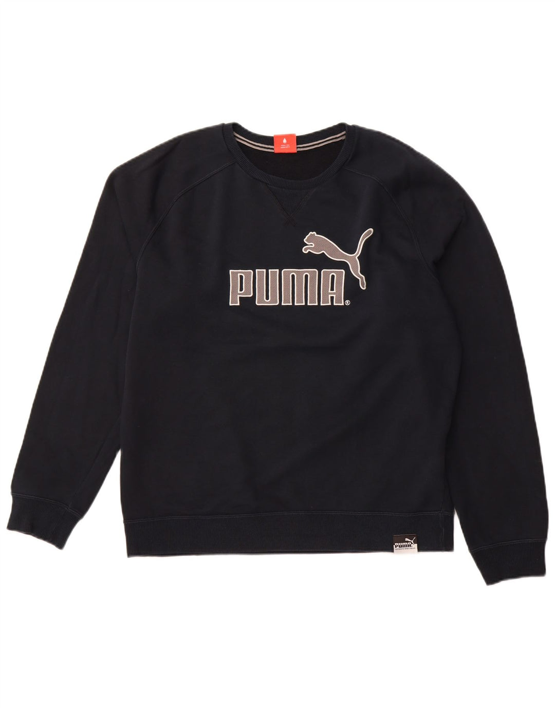 PUMA Sweat-shirt graphique pour homme en coton bleu marine Taille L