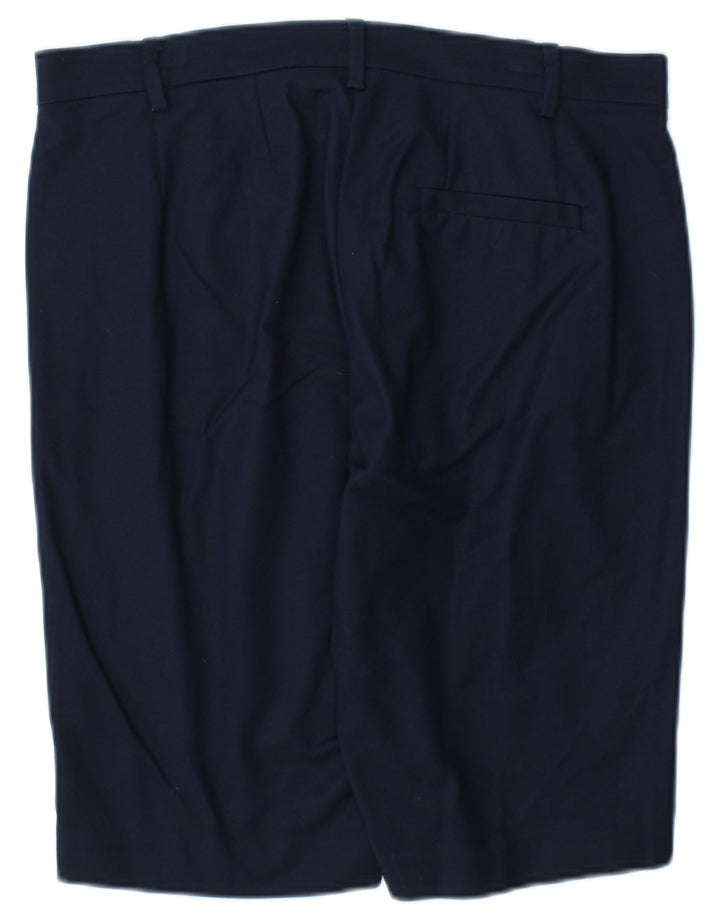 Marks & Spencer Short Chino Femme UK 12 Moyen W30 Bleu Marine Coton