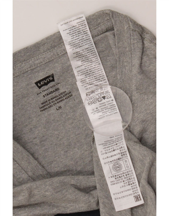 Levi's T-Shirt Standard Graphic Homme Large Gris Moucheté Coton