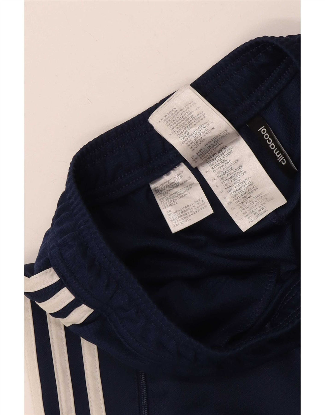 Adidas Pantalon de survêtement Climacool XS Bleu marine en polyester color block pour homme