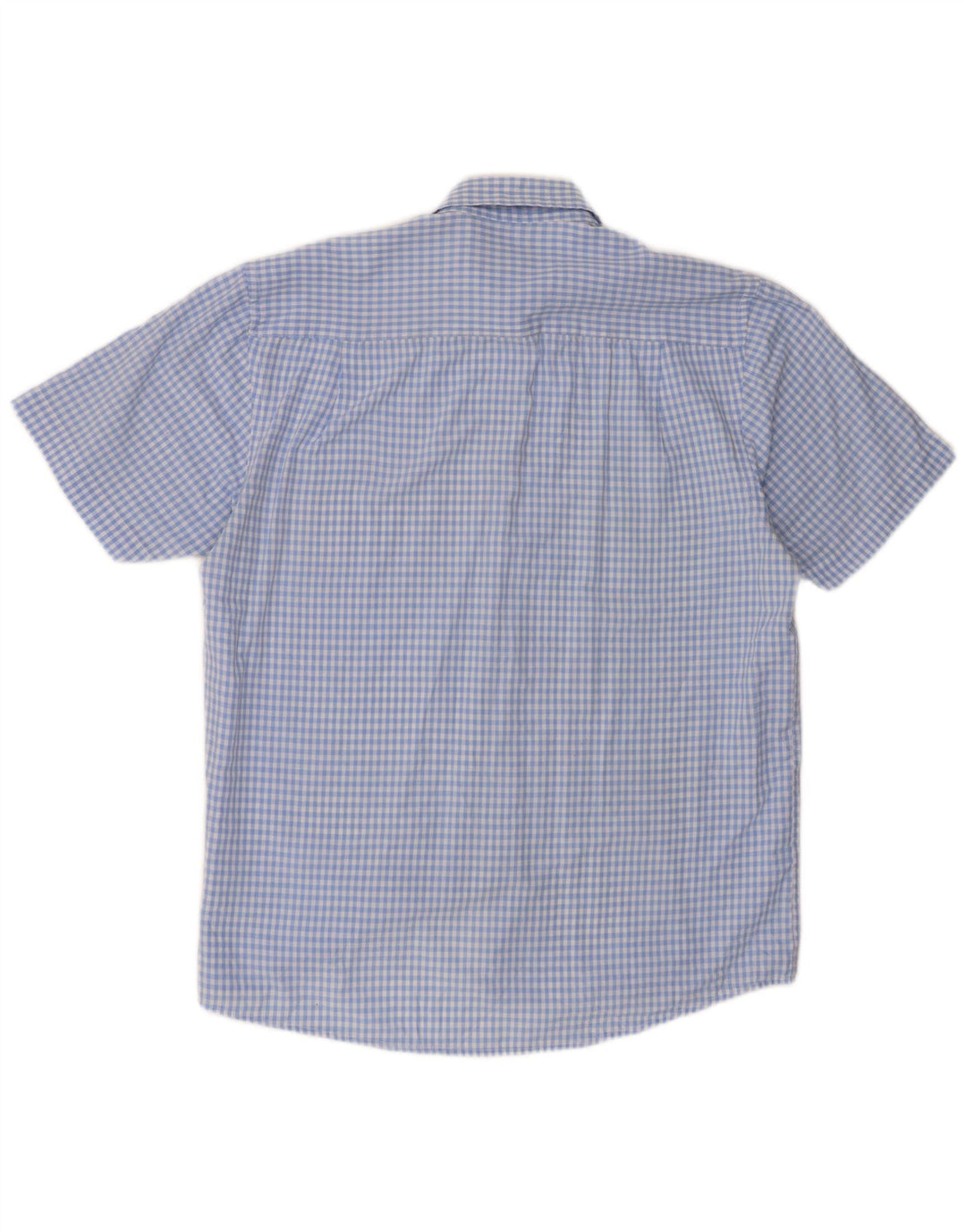 Pierre Cardin Chemise à manches courtes pour homme, coupe classique, grand vichy bleu