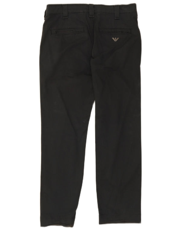 Armani Pantalon Chino Droit Homme EU 46 Small W30 L28 Gris Coton